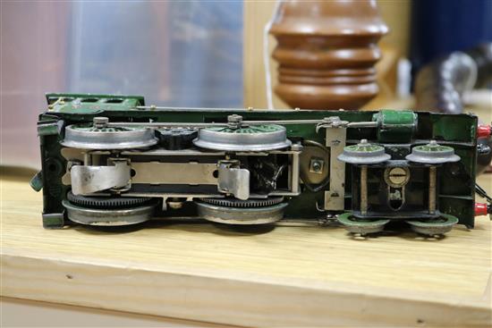 Hornby O gauge electric Bramham Moor 201 locomotive, a Bassett-Loewke buffer, transformer and a quantity of electric 0 gauge track